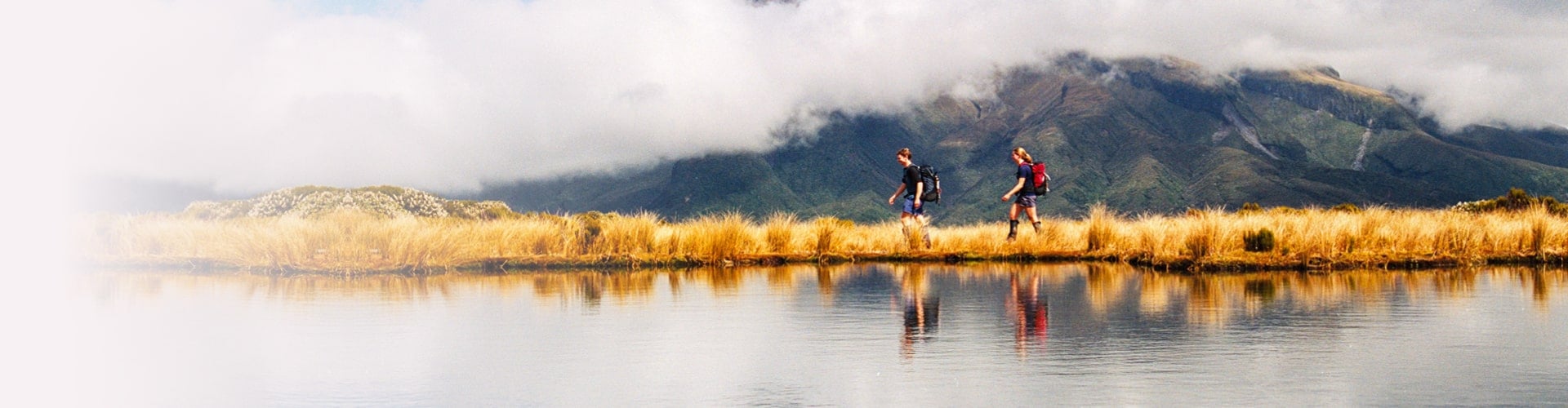 People hiking in the mountains